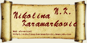 Nikolina Karamarković vizit kartica